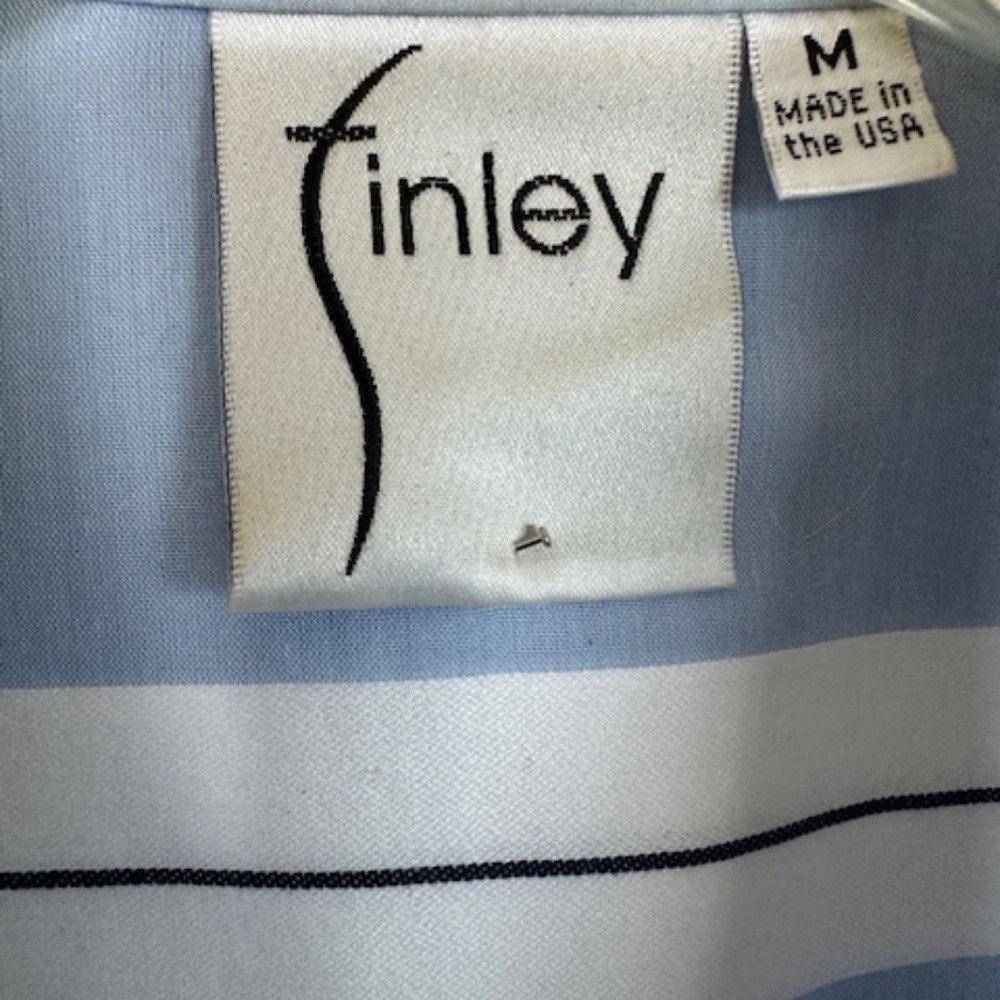 Finley Light Blue and White Striped Long Sleeve Dress - Picture 5 of 6